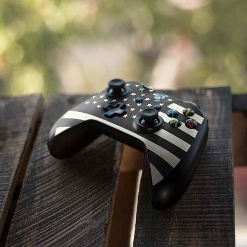 Black & White USA Flag Xbox One S Controller Skin